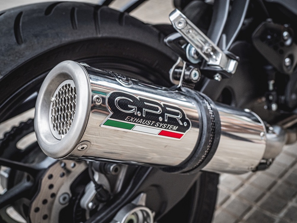 Pot echappement compatible avec Yamaha Mt-07 2014-2016, M3 Inox , Pot echappement racing, ligne complet, fourni avec collecteur spécifique, article sans homologation 