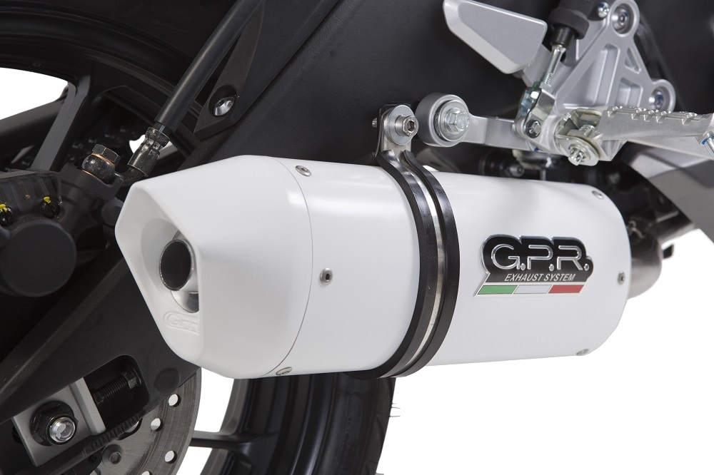 Pot echappement compatible avec Yamaha Mt 125 2014-2016, Albus Ceramic, Échappement légal, homologué,silencieux avec db killer amovible et tuyau de liaison spécifique 