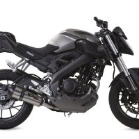 GPR pot echappement compatible avec  Yamaha Mt 125 2017-2019, New Grand Prix Evo Titanium, Homologué et légal, système d'échappement complet avec catalyseur et db killer amovible 