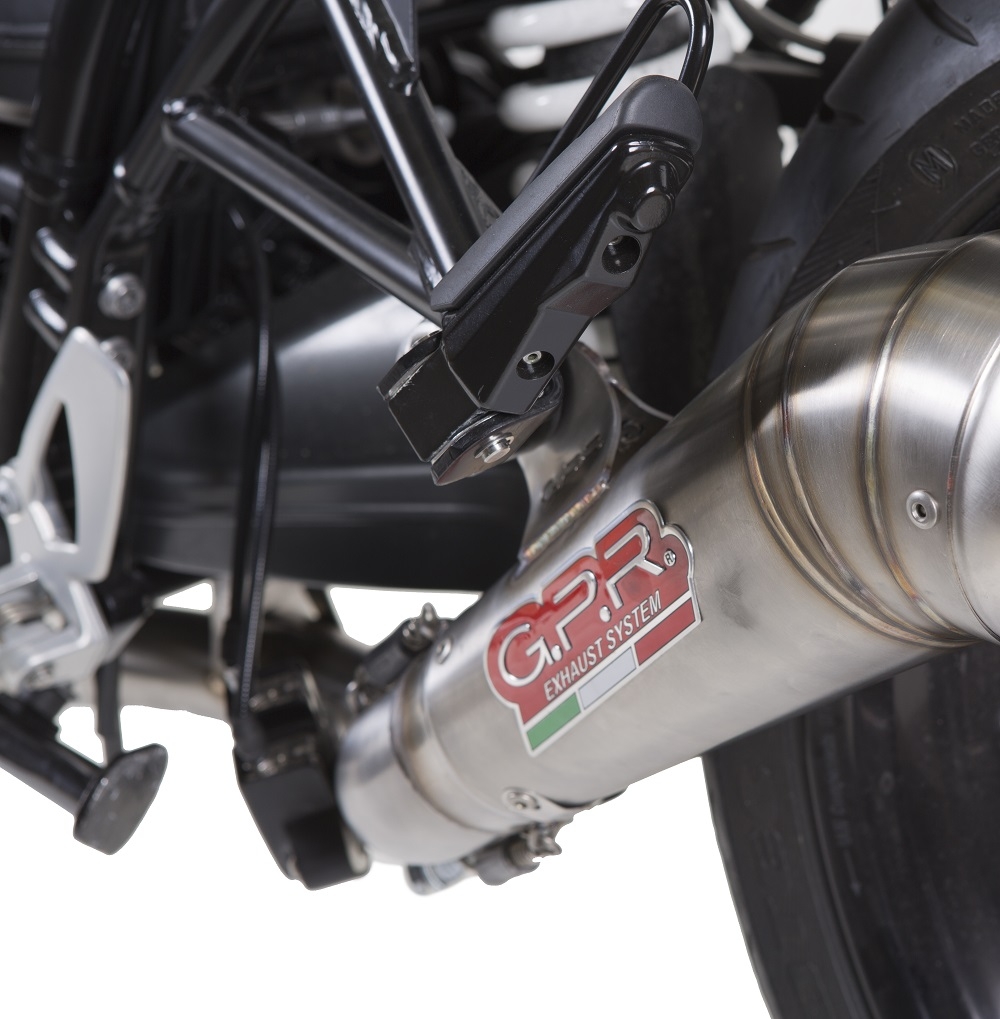 Pot echappement compatible avec Bmw R Nine-T 1200 -Pure -Racer -Scrambler -Urban G-S 2013-2016, Powercone Evo, Échappement légal, homologué,silencieux avec db killer amovible et tuyau de liaison spécifique 