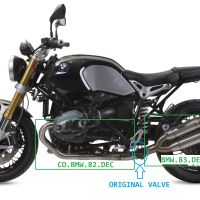 Pot echappement compatible avec Bmw R Nine-T 1200 -Pure -Racer -Urban G-S 2017-2023, Deeptone Inox, Homologué et légal, système d'échappement complet avec catalyseur et db killer amovible 