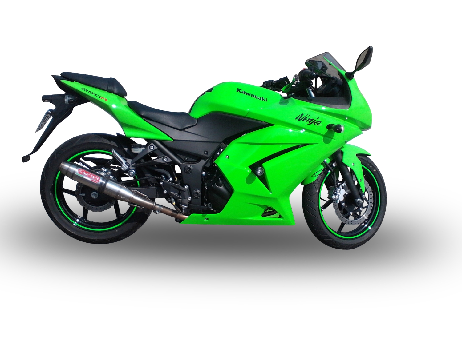 Pot echappement compatible avec Kawasaki Ninja 250 R 2007-2016, Deeptone Inox, Échappement légal, homologué,silencieux avec db killer amovible et tuyau de liaison spécifique 
