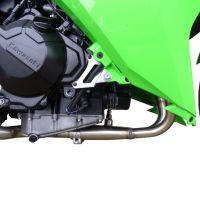Pot echappement compatible avec Kawasaki Ninja 300 R 2012-2017, Deeptone Inox, Homologué et légal, système d'échappement complet avec catalyseur et db killer amovible 