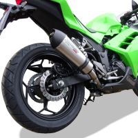GPR pot echappement compatible avec  Kawasaki Ninja 300 R  2012-2017, New Grand Prix Evo Titanium, Échappement légal, homologué,silencieux avec db killer amovible et tuyau de liaison spécifique 