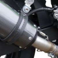 Pot echappement compatible avec Kawasaki Ninja 300 R 2012-2017, Powercone Evo, Échappement légal, homologué,silencieux avec db killer amovible et tuyau de liaison spécifique 