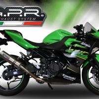 Pot echappement compatible avec Kawasaki Z 400 2018-2022, M3 Inox , Pot echappement racing, ligne complet, fourni avec collecteur spécifique, article sans homologation 