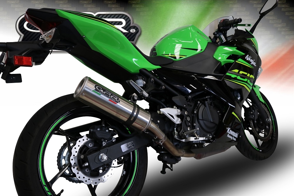 Pot echappement compatible avec Kawasaki Z 400 2018-2022, M3 Inox , Pot echappement racing, ligne complet, fourni avec collecteur spécifique, article sans homologation 