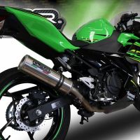 Pot echappement compatible avec Kawasaki Z 400 2018-2022, M3 Inox , Pot echappement racing, ligne complet, fourni avec collecteur spécifique, article sans homologation 