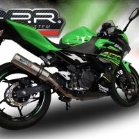 Pot echappement compatible avec Kawasaki Z 400 2018-2022, M3 Inox , Pot echappement racing, ligne complet, fourni avec collecteur spécifique, article sans homologation 
