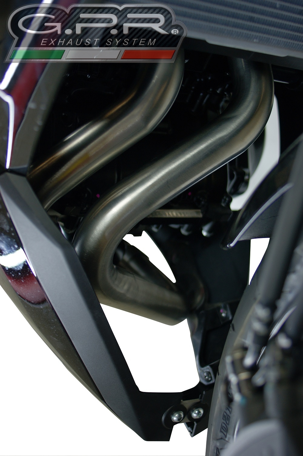 Pot echappement compatible avec Kawasaki Ninja 650 2021-2022, Powercone Evo, Homologué et légal, système d'échappement complet avec catalyseur et db killer amovible 