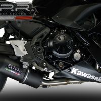 Pot echappement compatible avec Kawasaki Ninja 650 2021-2022, Furore Nero, Homologué et légal, système d'échappement complet avec catalyseur et db killer amovible 