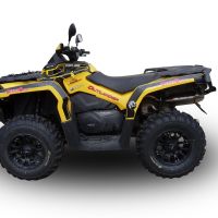 Pot echappement compatible avec Can Am Outlander 650 XMR 2013-2023, Deeptone Atv, Échappement légal, homologué,silencieux avec db killer amovible et tuyau de liaison spécifique 