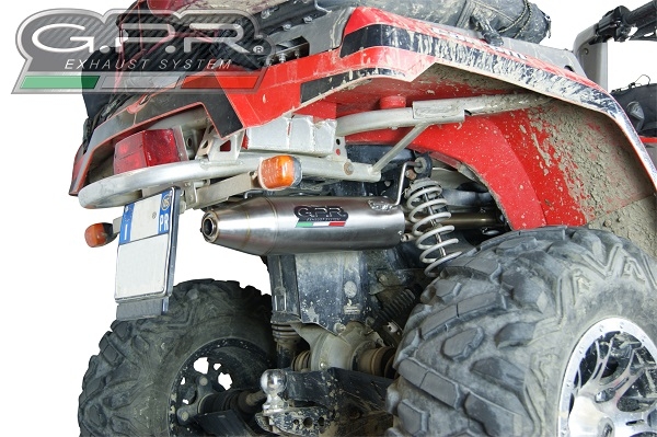 Pot echappement compatible avec Can Am Can Am 400 2005-2011, Deeptone Atv, Homologué et légal, système d'échappement complet, avec db killer amovible 
