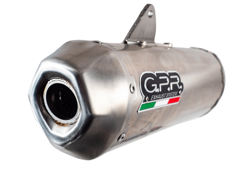 Pot echappement compatible avec Honda Crf 250 RX 2019-2021, Pentacross Inox, Pot echappement racing, ligne complet, double silencieux avec db killers amovibles 