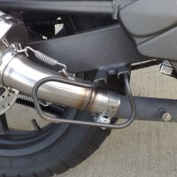 Pot echappement compatible avec Kymco Quannon 125 2007-2016, Trioval, Échappement légal, homologué,silencieux avec db killer amovible et tuyau de liaison spécifique 
