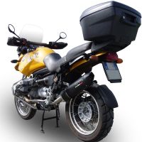 Pot echappement compatible avec Bmw R 850 R 2003-2007, Furore Nero, Échappement légal, homologué,silencieux avec db killer amovible et tuyau de liaison spécifique 