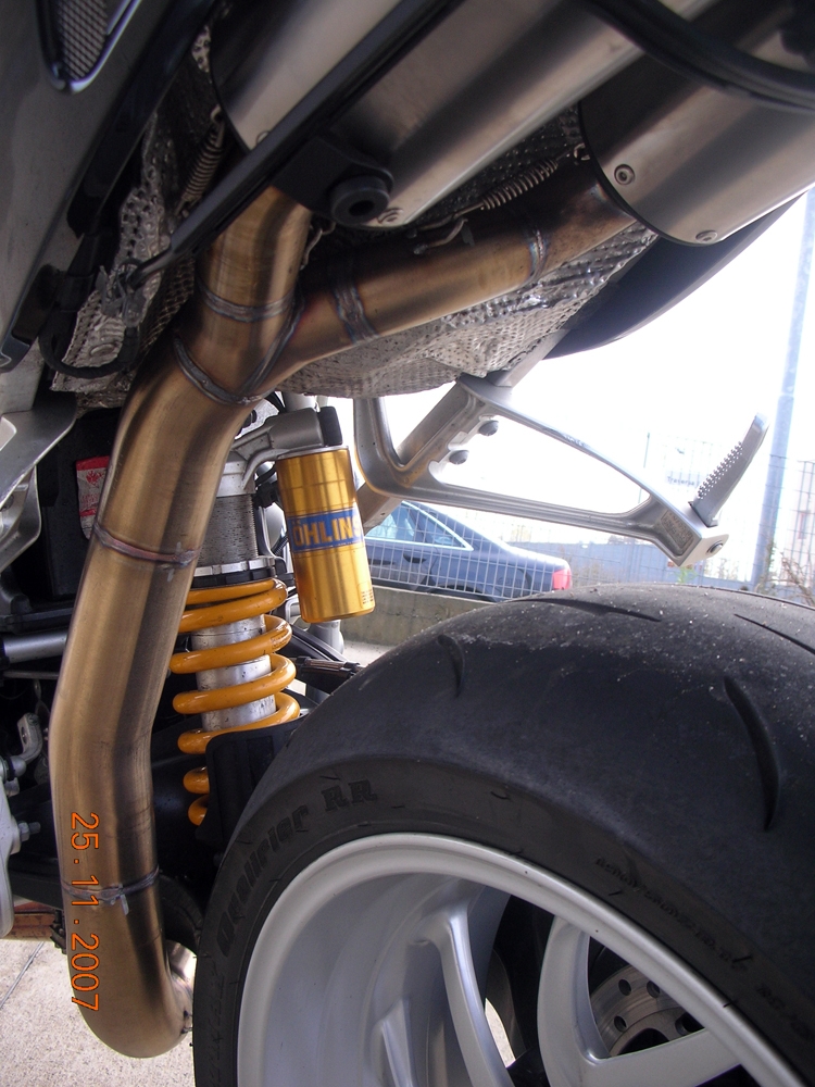 GPR pot echappement compatible avec  Bmw R 1200 S 2006-2008, Albus Ceramic, Paire de pot d'échappement homologuées, livrées avec db killer amovible et raccords spécifiques 