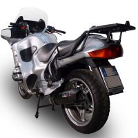 Pot echappement compatible avec Bmw R 1150 Rt 2000-2006, Furore Nero, Échappement légal, homologué,silencieux avec db killer amovible et tuyau de liaison spécifique 