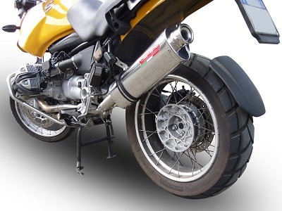 Pot echappement compatible avec Bmw R 1150 Gs -Adventure 1999-2004, Trioval, Échappement légal, homologué,silencieux avec db killer amovible et tuyau de liaison spécifique 