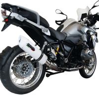 Pot echappement compatible avec Bmw R 1200 Gs -Adventure 2013-2016, Albus Ceramic, Échappement légal, homologué,silencieux avec db killer amovible et tuyau de liaison spécifique 