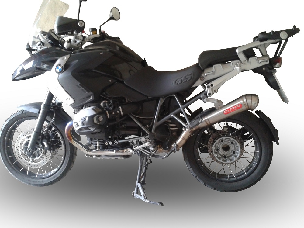 Pot echappement compatible avec Bmw R 1200 Gs -Adventure 2005-2009, Powercone Evo, Échappement légal, homologué,silencieux avec db killer amovible et tuyau de liaison spécifique 