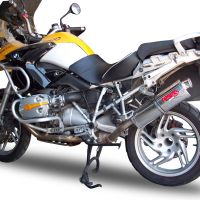 Pot echappement compatible avec Bmw R 1200 Gs -Adventure 2004-2009, Trioval, Échappement légal, homologué,silencieux avec db killer amovible et tuyau de liaison spécifique 
