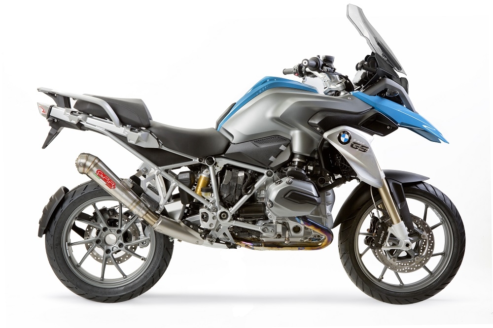 Pot echappement compatible avec Bmw R 1200 Gs -Adventure 2013-2016, Powercone Evo, Échappement légal, homologué,silencieux avec db killer amovible et tuyau de liaison spécifique 