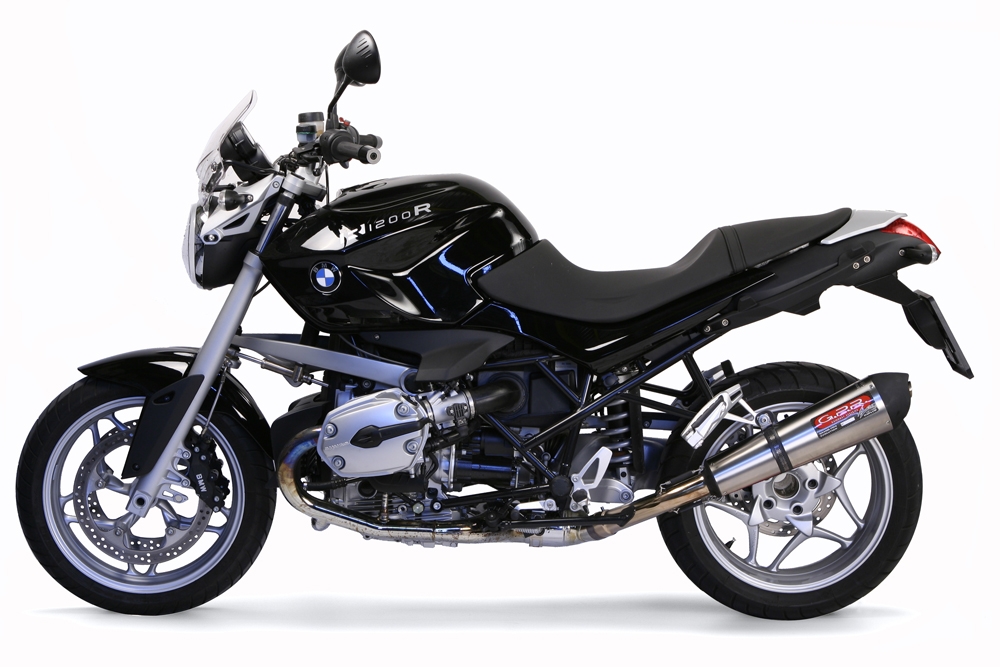 Pot echappement compatible avec Bmw R 1200 R 2006-2010, Gpe Ann. titanium, Échappement légal, homologué,silencieux avec db killer amovible et tuyau de liaison spécifique 