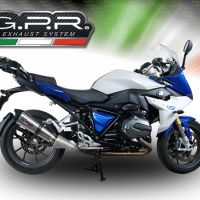 GPR pot echappement compatible avec  Bmw R 1200 Rs Lc 2017-2019, New Grand Prix Evo Titanium, Échappement légal, homologué,silencieux avec db killer amovible et tuyau de liaison spécifique 