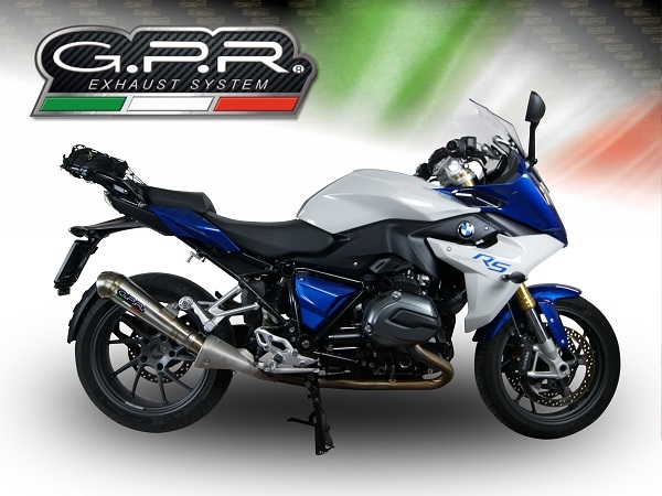 Pot echappement compatible avec Bmw R 1200 Rs Lc 2015-2016, Powercone Evo, Échappement légal, homologué,silencieux avec db killer amovible et tuyau de liaison spécifique 