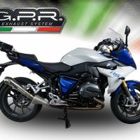 Pot echappement compatible avec Bmw R 1200 Rs Lc 2015-2016, Powercone Evo, Échappement légal, homologué,silencieux avec db killer amovible et tuyau de liaison spécifique 