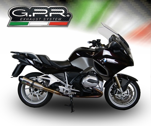 GPR pot echappement compatible avec  Bmw R 1200 Rt Lc  2017-2019, New Grand Prix Evo Titanium, Échappement légal, homologué,silencieux avec db killer amovible et tuyau de liaison spécifique 