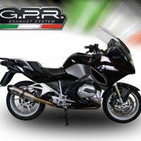 GPR pot echappement compatible avec  Bmw R 1200 Rt Lc  2017-2019, New Grand Prix Evo Titanium, Échappement légal, homologué,silencieux avec db killer amovible et tuyau de liaison spécifique 