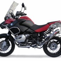 Pot echappement compatible avec Bmw R 1200 Gs -Adventure 2010-2012, Powercone Evo, Homologué et légal, système d'échappement complet, avec db killer amovible 