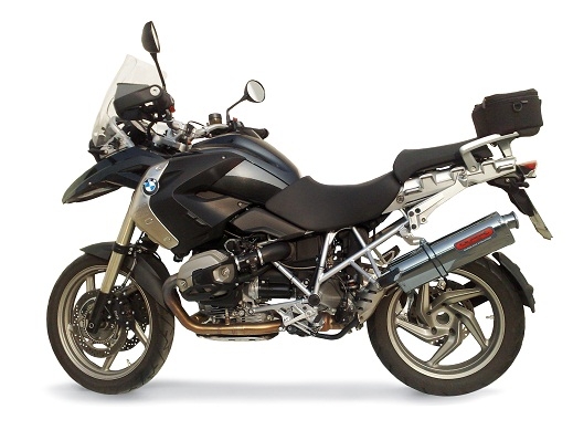 Pot echappement compatible avec Bmw R 1200 Gs -Adventure 2010-2012, Trioval, Homologué et légal, système d'échappement complet, avec db killer amovible 