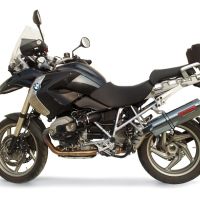 Pot echappement compatible avec Bmw R 1200 Gs -Adventure 2010-2012, Trioval, Homologué et légal, système d'échappement complet, avec db killer amovible 