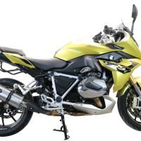 Pot echappement compatible avec Bmw R 1250 R -Rs 2021-2024, Dual Inox, Échappement légal, homologué,silencieux avec db killer amovible et tuyau de liaison spécifique 