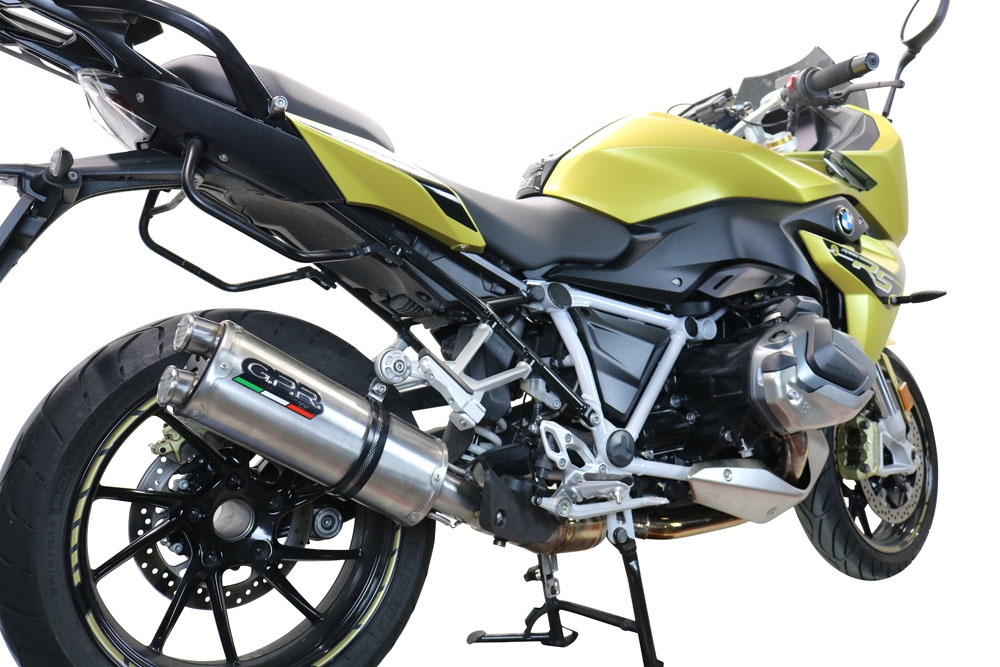 Pot echappement compatible avec Bmw R 1250 R -Rs 2021-2024, Dual Inox, Échappement légal, homologué,silencieux avec db killer amovible et tuyau de liaison spécifique 