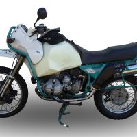 Pot echappement compatible avec Bmw R 100 Gs 1987-1996, Trioval, Échappement légal, homologué,silencieux avec db killer amovible et tuyau de liaison spécifique 