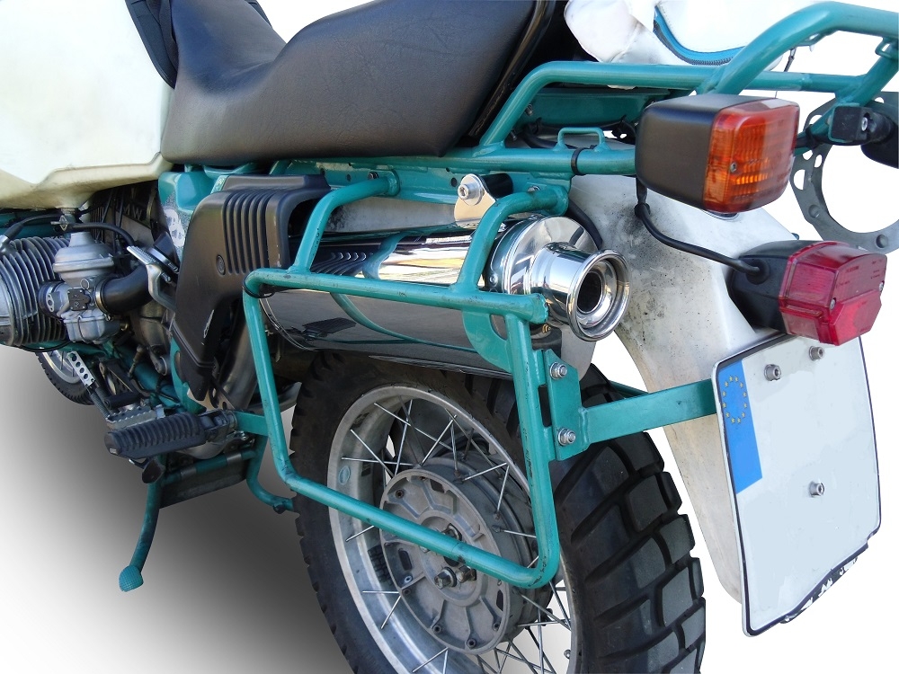 Pot echappement compatible avec Bmw R 100 Gs 1987-1996, Trioval, Échappement légal, homologué,silencieux avec db killer amovible et tuyau de liaison spécifique 
