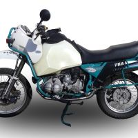Pot echappement compatible avec Bmw R 100 Gs 1987-1996, Vintacone, Échappement légal, homologué,silencieux avec db killer amovible et tuyau de liaison spécifique 