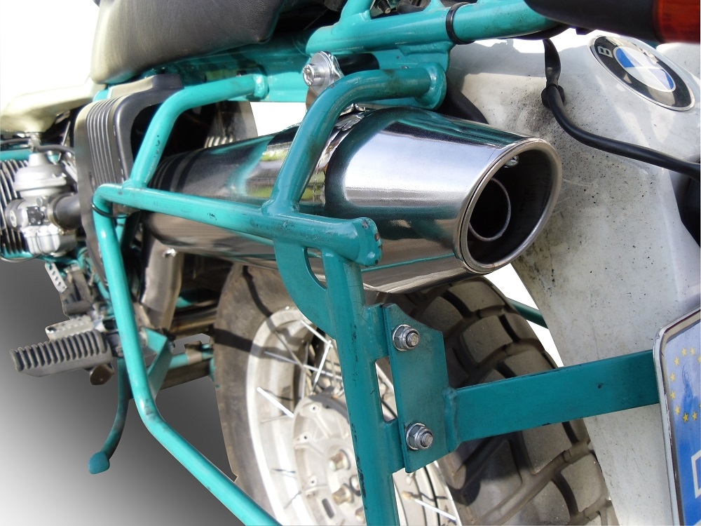 Pot echappement compatible avec Bmw R 100 Gs 1987-1996, Vintacone, Échappement légal, homologué,silencieux avec db killer amovible et tuyau de liaison spécifique 