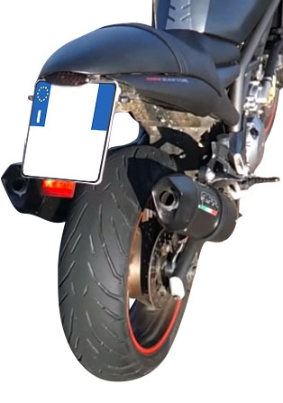 Pot echappement compatible avec Cagiva Raptor 1000 2000-2003, Furore Nero, Paire de pot d'échappement homologuées, livrées avec db killer amovible et raccords spécifiques 