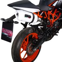 Pot echappement compatible avec Ktm Rc 200 2014-2021, Albus Ceramic, Échappement légal, homologué,silencieux avec db killer amovible et tuyau de liaison spécifique 