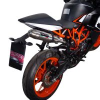 Pot echappement compatible avec Ktm Rc 200 2014-2021, Deeptone Inox, Pot Échappement slip-on homologué, légal, avec db killer amovible, tuyau de liaison et catalyseur 