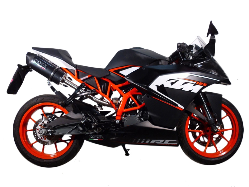 Pot echappement compatible avec Ktm Rc 200 2014-2021, Deeptone Inox, Échappement légal, homologué,silencieux avec db killer amovible et tuyau de liaison spécifique 