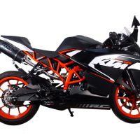Pot echappement compatible avec Ktm Rc 200 2014-2021, Deeptone Inox, Échappement légal, homologué,silencieux avec db killer amovible et tuyau de liaison spécifique 