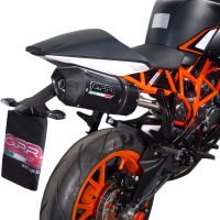 Pot echappement compatible avec Ktm Rc 200 2014-2021, Deeptone Inox, Échappement légal, homologué,silencieux avec db killer amovible et tuyau de liaison spécifique 