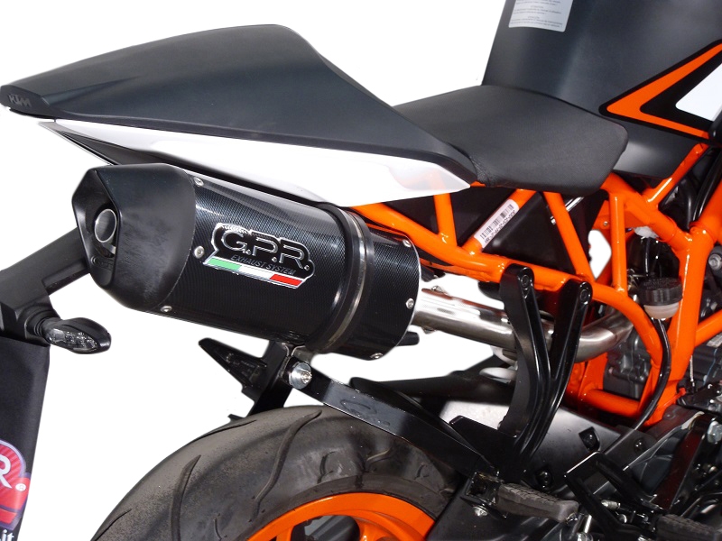 Pot echappement compatible avec Ktm Rc 200 2014-2021, Deeptone Inox, Échappement légal, homologué,silencieux avec db killer amovible et tuyau de liaison spécifique 