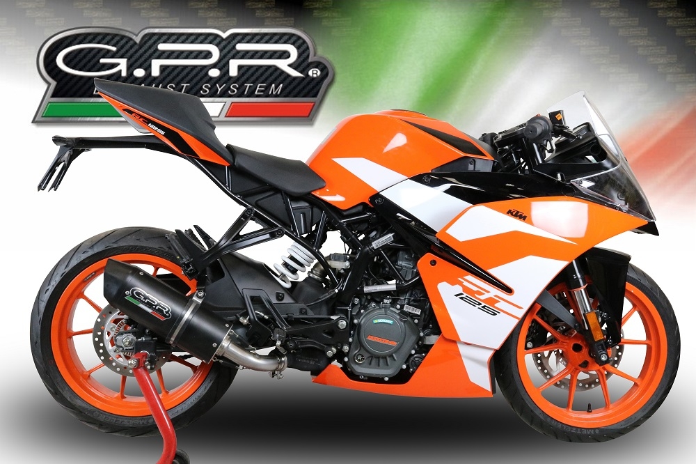 Pot echappement compatible avec Ktm Rc 390 2017-2020, Furore Evo4 Nero, Échappement légal, homologué,silencieux avec db killer amovible et tuyau de liaison spécifique 